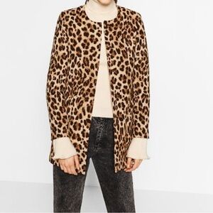 Zara Leopard Coat Jacket
